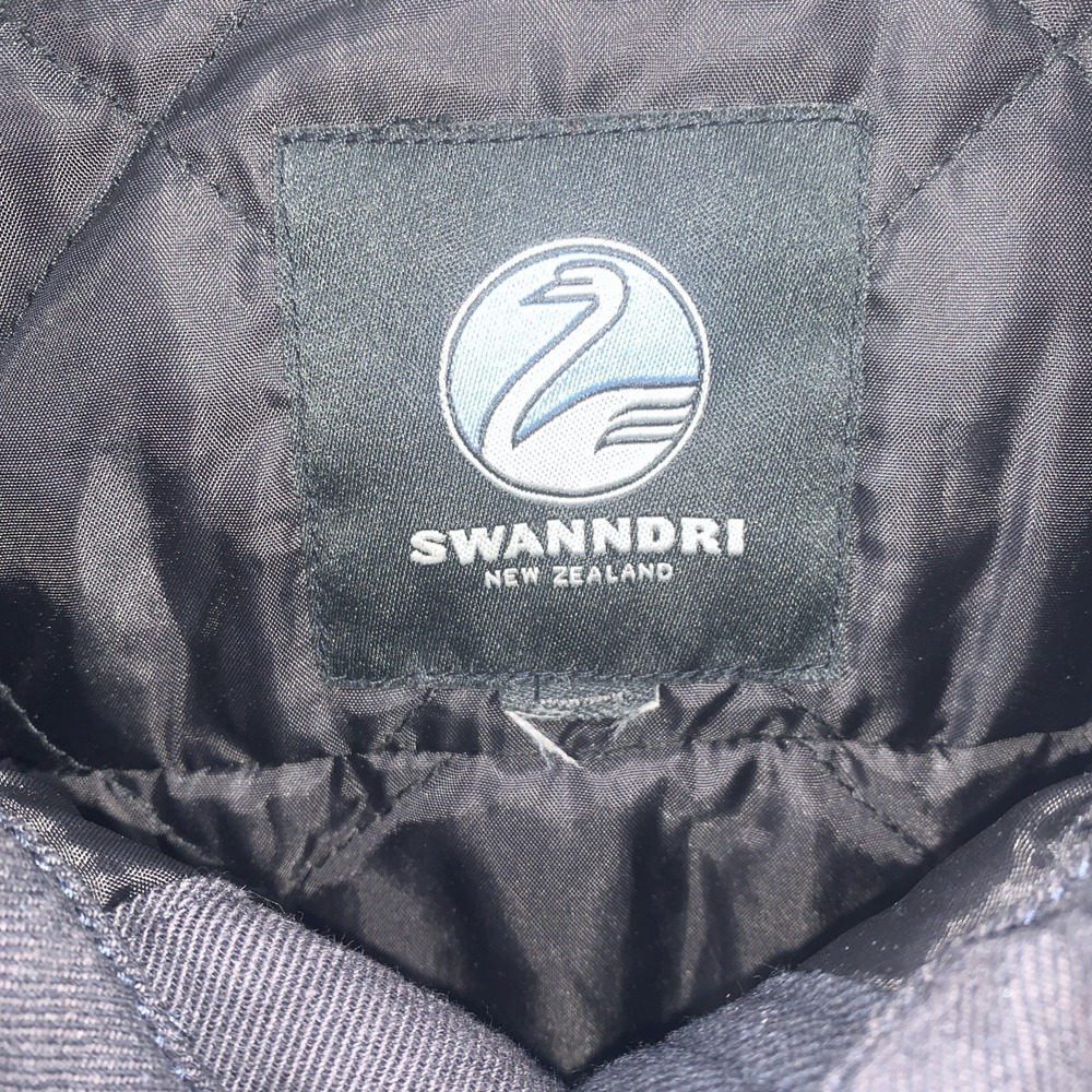 Swanndri Plaid Button Quilted Shacket Mens Large Gray Black Blue New Zealand - Picture 2 of 16